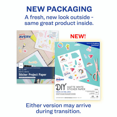 Avery Printable Sticker Paper, 8.5